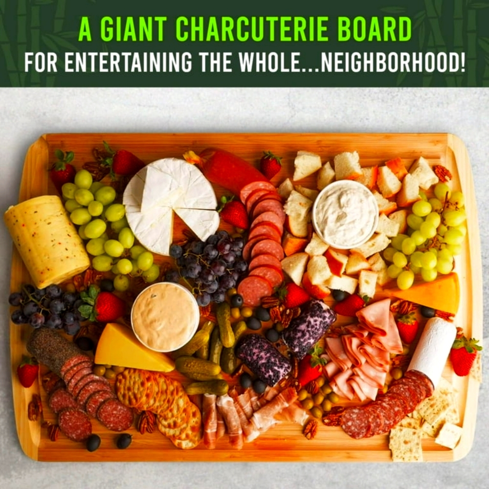 Bamboo Cutting Board 14" x 19" x 6"